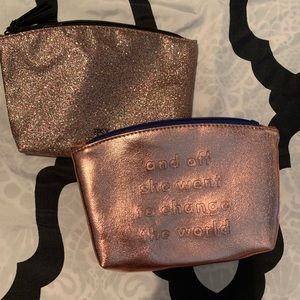 NEW two makeup bags + assorted makeup